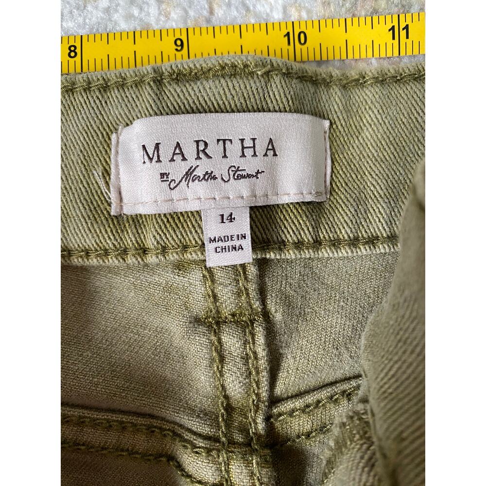 Martha Stewart Women's Mid-Rise Skinny Jeans, Sage Green, Olive, NWT Size 14 - Picture 8 of 9